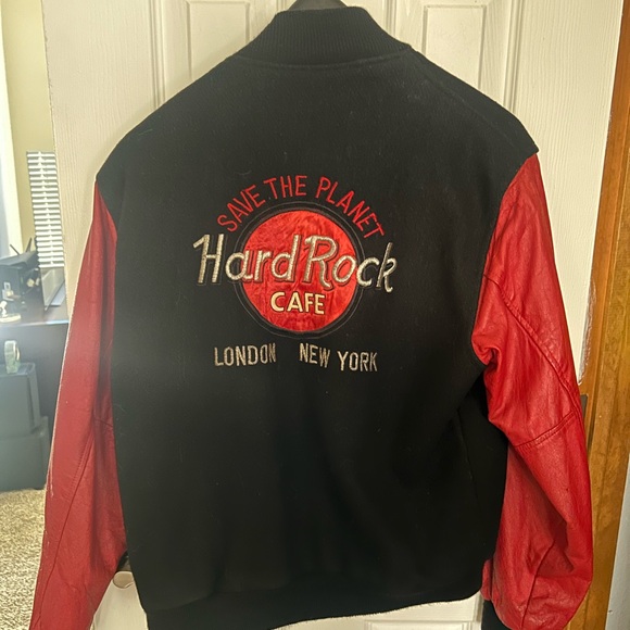 Hard Rock leather bomber jacket. Size small. - Picture 2 of 6